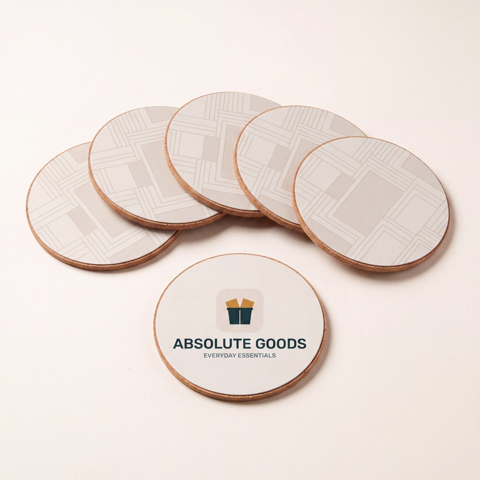 Cork-Backed Coasters (Set of 6)
